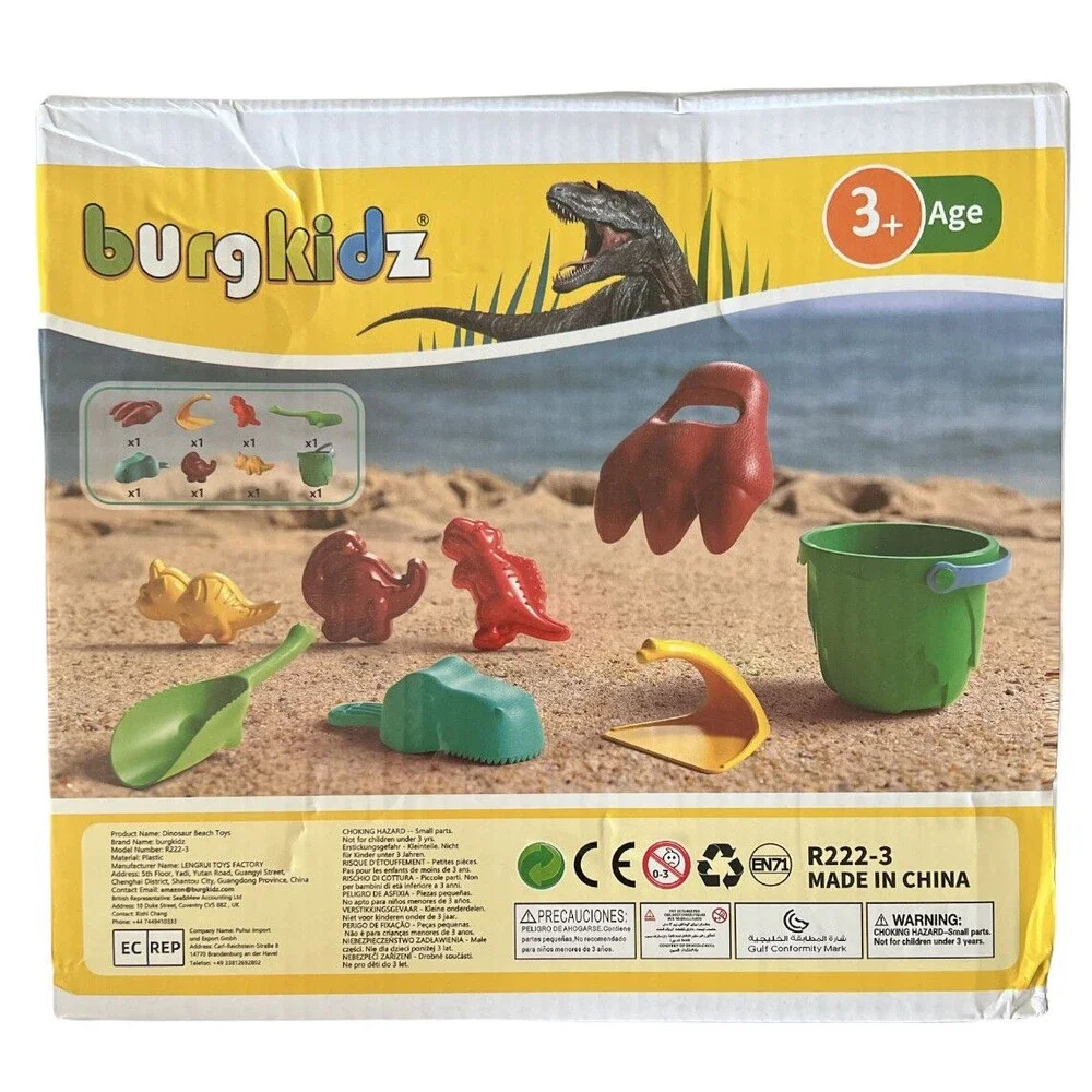 Sand Toy Snow Toys Set, Dinosaur Theme Toddler Beach Toy, Snow Fort Bucket, Shov